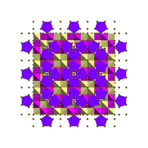 porphyrin crystal complex: alternative Star Tetrahedral and Cuboctahedral formations
